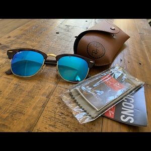 NWT Ray Ban Model RB 3016, Blue Lens